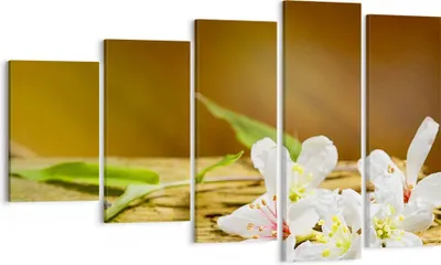 Produktbild von Bild auf Leinwand - Leinwandbild - Asien spa bambus blume - 100x60cm - Wand Bild - Wanddeko - Leinwanddruck - Bilder - Kunstdruck - Wanddekoration - Leinwand bilder - Wandkunst - EG100x60-2499