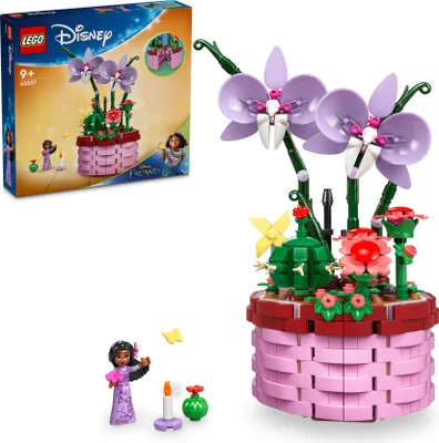 Zdjęcie produktu dla LEGO | Disney Nasze magiczne Encanto Doniczka Isabeli, Kwiat Orchidei do Zbudowania, Kreatywna Zabawka dla 9-latki, Dziewczynki i Chłopca, z Minilaleczką, Fajny Pomysł na Prezent dla Dziecka, 43237
