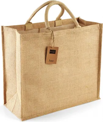 Immagine prodotto di Westford Mill W408 | Shopper Jumbo in iuta 45 x 39 x 21 cm - Colore: Naturale - Taglia: Unica
