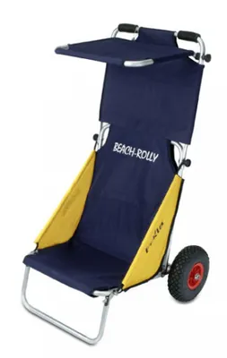 Produktbild von Eckla-Beach-Rolly  mit Sonnendach und Windsch., blau/gelb,mit pannensicherer Bereifung; 55530