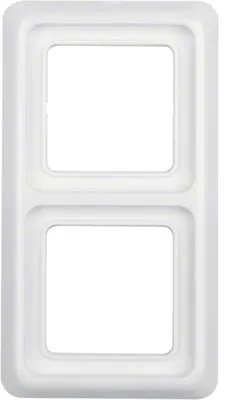 Imagen del producto de Hager, marco para interruptores, doble, para empotrar, grado de protección IP44, color blanco, 1 unidad.
