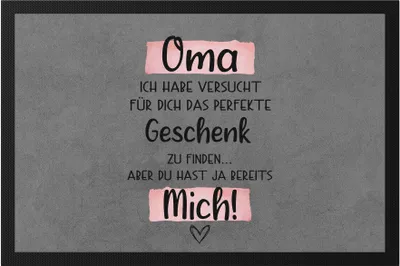 Produktbild von Oma Geschenk Fußmatte  Omi Großmutter Geschenkidee Geburtstag Enkel Enkelin Enkelkinder