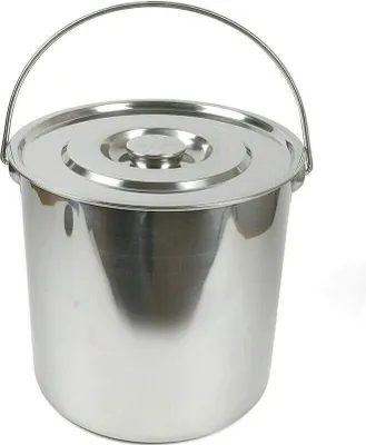 Produktbild von 20L nerezový kbelík na vodu s víkem Kuchyňský kbelík Kbelík na potraviny Kbelík na mléko Kbelík na šampaňské Chladič na led Kbelík o výšce 29 cm