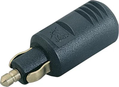 Image de Pro Car 65014 Fiche normalisée avec contacts à souder et décharge de traction forcée 8 A, noire - convient à toutes les prises normalisées selon DIN EN ISO 4165