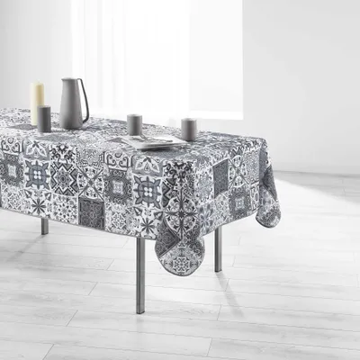 Produktbild von Rechteckige Tischdecke PERSANE aus 100% Polyester 150x240cm carbon grau
