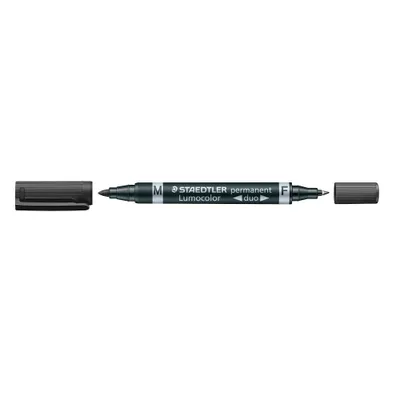 Produktbild von STAEDTLER Lumocolor duo Permanentmarker schwarz 0,6 - 1,5 mm, 10 St.