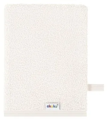 Productafbeelding van Akuku washandje voor baby's, maat XL, 100% katoen, ecru
