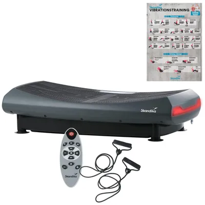 Produktbild von Skandika V2000 4D Vibrationsplatte Grau | 4D Vibration bis zu 35 Hz, Curved Technology, Bluetooth-Lautsprecher, Fernbedienung, 60 Stufen