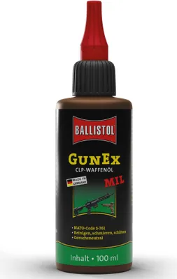 Produktbild von Ballistol Gunex MIL Waffenöl mit Dosierspitze 100 ml