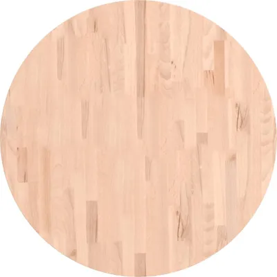 Image de vidaXL Plateau de table Ø80x4 cm Rond en bois massif de hêtre