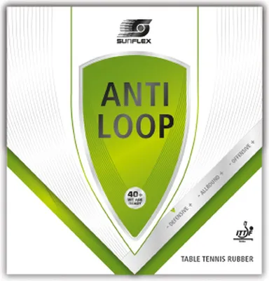 Produktbild von Sunflex ANTILOOP Tischtennis-Belag, 1,2mm Schwamm rot | Tischtennisschläger Tischtennisbelag