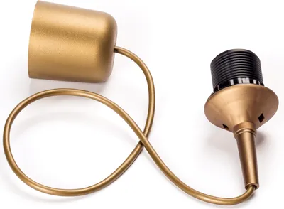 Immagine prodotto di Lampada a sospensione, attacco E27 con anello a vite, lunghezza 70 cm, cavo in PVC, oro