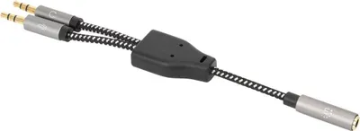 Immagine prodotto di MANHATTAN Headset-Adapterkabel mit Aux Y-Audiosplitter 15cm