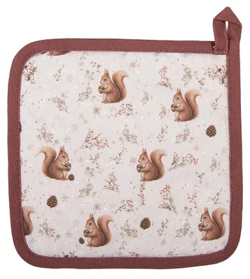Obrázek produktu pro Clayre & Eef Chňapka 20x20 cm Béžová bavlna