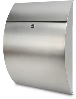 Obrázek produktu pro Burg-Wächter 38670 RIVIERA 3835 NI Briefkasten Silber Edelstahl Schlüsselschloss