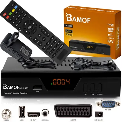Immagine prodotto di Ricevitore satellitare digitale Bamof 2305 - (HDTV, DVB-S/S2, HDMI, SCART)