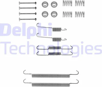 Produktbild von DELPHI Zubehörsatz Bremsbacken LY1232 Hinten für CITROËN Berlingo / Berlingo First (MF, GJK, GFK)