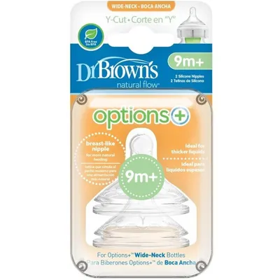 Produktbild von Dr. Brown's Opti+ Weithalsflaschen-Sauger 9m+ 2 Stück