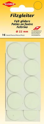 Zdjęcie produktu dla KLEIBER 52006 Podkładki filcowe KLEIBER, średnica: 22 mm, białe