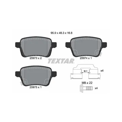 Produktbild von Textar Bremsbeläge hinten für Fiat 500L 199