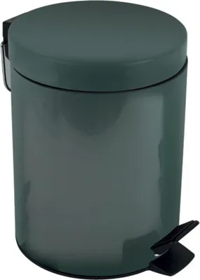 Produktbild von Spirella Kosmetikeimer "Sydney Dunkelgrün" Mülleimer Treteimer Abfalleimer - 5 Liter – mit herausnehmbaren Inneneimer