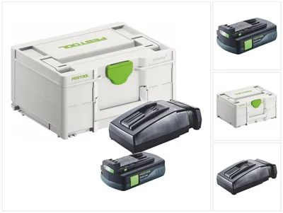 Immagine prodotto di Festool energy set 1x BP 18 Li 3.0 C batteria 18 V 3.0 Ah / 3000 mAh Li-Ion ( 577658 ) + caricatore TCL 6 ( 201135 ) + Systainer