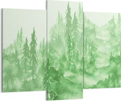 Produktbild von Bild auf Leinwand - Leinwandbild - Wald Baum Natur - 130x100cm - Wand Bild - Wanddeko - Wandbilder - Leinwanddruck - Bilder - Kunstdruck - Wanddekoration - Leinwand bilder - Wandkunst - CB130x100-4046