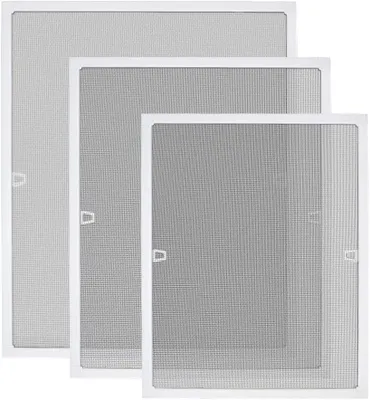 Produktbild von ROSEJANE Insektenschutz Fenster 80 × 100 cm, Fliegengitter mit Aluminiumrahmen, Mückenschutz, ohne Bohren und Schrauben, individuell zuschneidbar, Weiß