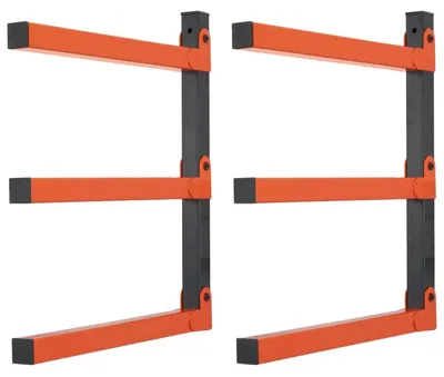 Image de Étagère murale Kragarmregal, 3 niveaux, lot de 2, acier, capacité de 360 kg