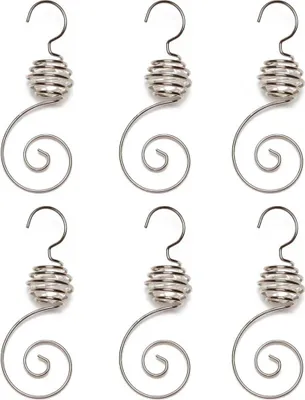 Produktbild von Spiralhänger mit Perle 6 Stk 7cm silber