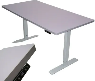 Produktbild von Elektrisch höhenverstellbar Schreibtisch 160x80 Arbeitstisch 57001/02 Tisch weiß