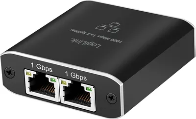 Produktbild von LogiLink Gigabit Ethernet Splitter RJ45/USB-C - 2x RJ45