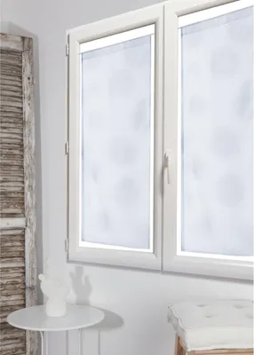 Image de Paire de vitrages transparent blanc l.45 x H.120 cm