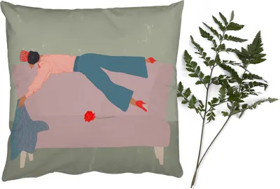 Produktbild von MuchoWow® Zierkissen Sofakissen Wohnzimmer Dekokissen 40x40 cm Vintage - Frauen - Design - Foto Kissen - Schlafzimmer Dekoration