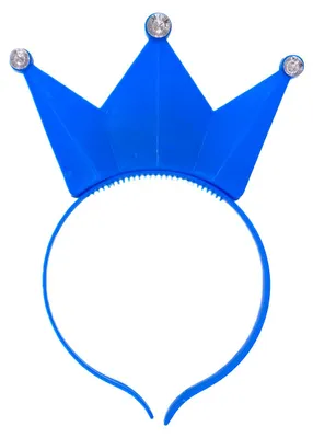 Produktbild von 1x LED Haarreif Krone in 7 Farben, blinkend und Leuchtend, Prinzessin, König, Party / Karneval / Geburtstag / Motto Party / Fasching (blau)