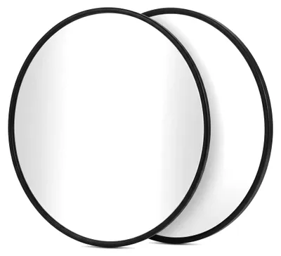 Productafbeelding van Convexspiegel 30 cm, set van 2, 230 graden groothoek, voor garages, verkeersspiegel