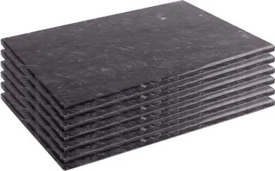 Produktbild von Argon Ta Marmor-Tischsets, rechteckig, 30 x 20 cm, Schwarz, 6 Stück