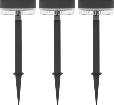 Produktbild von Wasserdichte Solar Gartenleuchten Schwarz, Warmweiß LED, 10-12h Betriebszeit