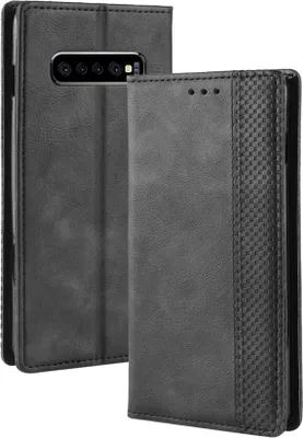Produktbild von Mobigear Sensation  Samsung Galaxy S10 Plus Hülle Klapphülle Geldbörse - Schwarz