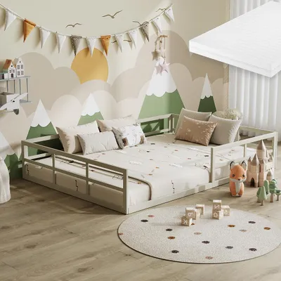 Immagine prodotto di Letto per bambini Vitalispa Minno Grigio 140x200 con materasso, Model 57763