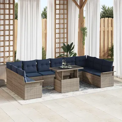 Obrázek produktu pro Maison Exclusive – Sedací souprava, 11 dílů, šedá, polyratan