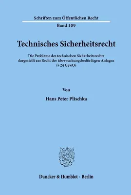 Produktbild von Technisches Sicherheitsrecht.