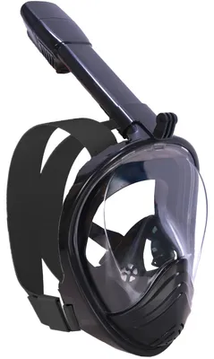 Produktbild von Wsobue Tauchmaske,Vollmaske Schnorchelmaske Anti-Fog Anti-Leck,180° Sichtfeld mit Sportkameras Kompatible Taucherbrilie für Erwachsene (Schwarz S/M)