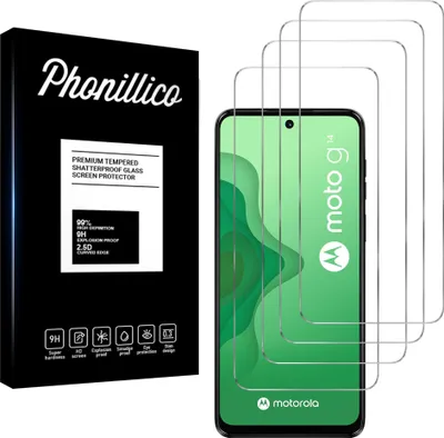 Obrázok produktu pre Tvrdené sklo pre Motorola Moto G14 [4 ks] Screen Protector Film Anti-scratch Glass Resistant Phonillico®