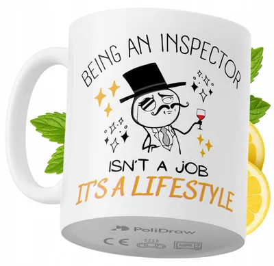 Produktbild von Lustige Tasse für Inspektoren - Kaffee- oder Teetasse mit witzigem Textdesign - Ideal für Geburtstage, Namenstage, Feiertage und besondere Anlässe. Hochwertige Tasse für Zuhause, Büro und Arbeit. Farbe: Weiß, 330 ml.