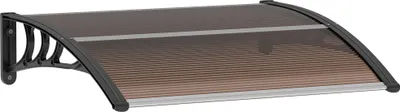 Immagine prodotto di Pensilina Outsunny per porta d'ingresso 120 x 75 cm pensilina in policarbonato per tettoie