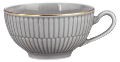 Produktbild von Seltmann Weiden Amina silbergrau/Goldrand Teeobertasse 0,22 l