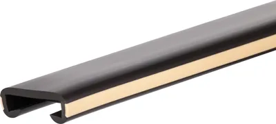 Immagine prodotto di QUEST Corrimano in PVC, corrimano per scale 40x8 mm, corrimano in plastica, rivestimento per corrimano LUX, antiscivolo, nero, 1 m