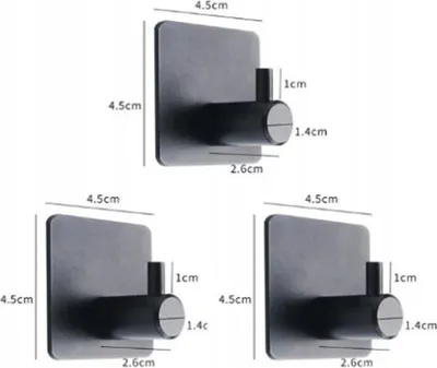 Image de Set De Pendances De Salle De Bains Metal Noir 3Pcs.