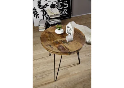 Produktbild von MASSIVMOEBEL24 Couchtisch Mango 60x60x60 lackiert RAILWAY #109 used look